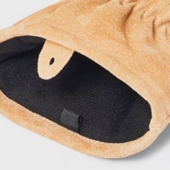 NWT Men's Mixed Leather Dress Pig Suede Mittens - Goodfellow & Co Tan D4 - Picture 3 of 5